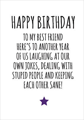 Best Friend Another Year Birthday Card