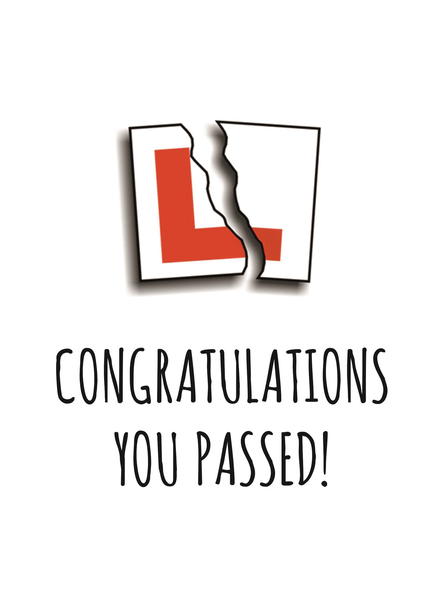 Congratulations You Passed Card