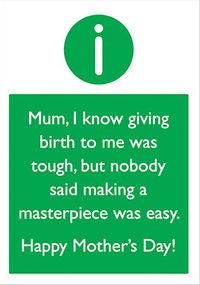 Tap to view Mum Masterpiece Mother's Day Card
