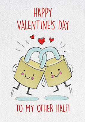 Other Half Padlocks Valentine's Day Card