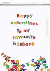 Favourite Husband Magnets Valentine's Day Card