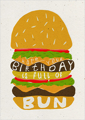 Birthday Full of Bun Card