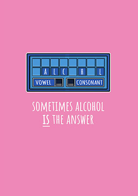 Alcohol Spoof Birthday Card