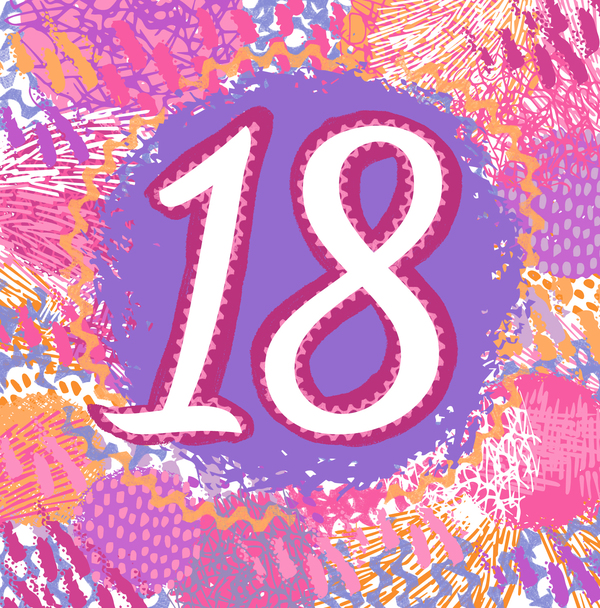 18th Birthday Pink Pattern Card