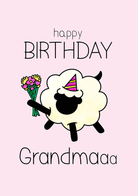 Party Sheep Grandmaaa Birthday Card
