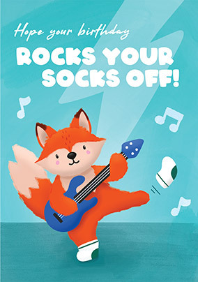 Rock Your Socks Off Birthday Card