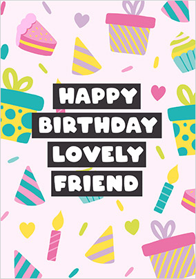 Lovely Friend Birthday Card