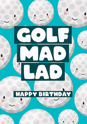 Gold Mad Lad Birthday Card