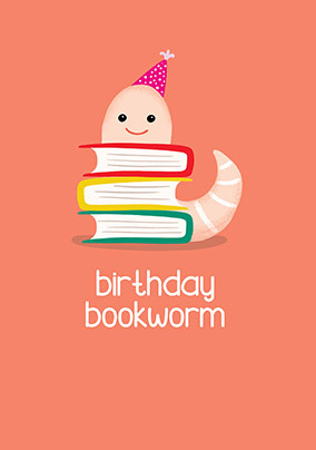 Bookworm Birthday Card