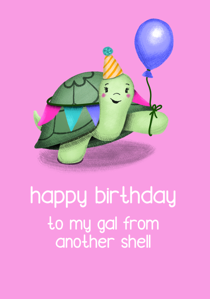 Gal from another Shell Birthday Card
