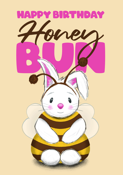 Honey Bun Birthday Card