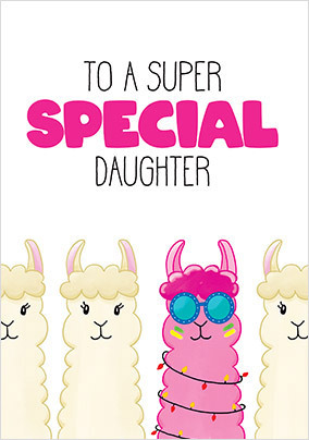 Llama Daughter Birthday Card