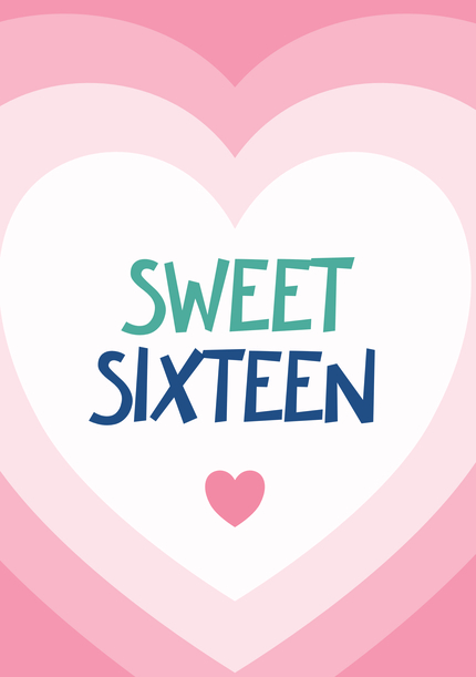 Sweet Sixteen Birthday Card