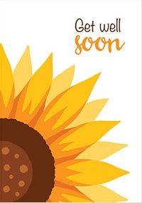 Get Well Soon Sunflower Card