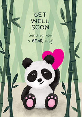 Panda Bear Get Well Card