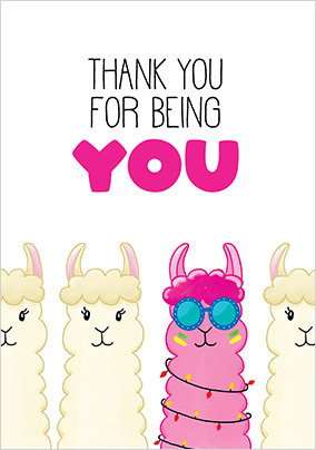 Thank You for Being You Cute Card