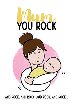 Mum You Rock and Rock and Rock Mother's Day Card