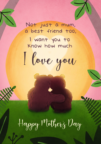 Not Just a Mum a Best Friend Mother's Day Card