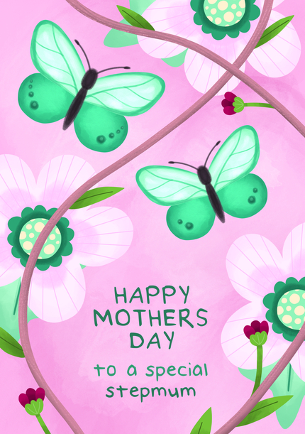 Special Stepmum Floral Mother's Day Card