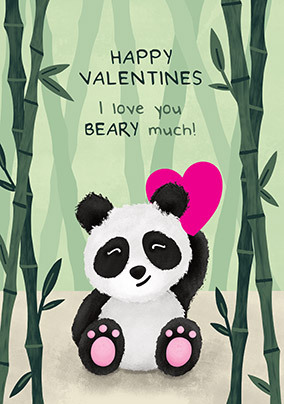 Love You Beary Much Valentine's Day Card