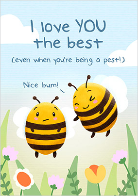 Love You the Best Valentine's Day Card