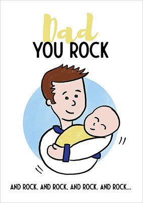 Dad You Rock and Rock 1st Father's Day Card