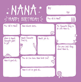 Nana Prompts Birthday Card