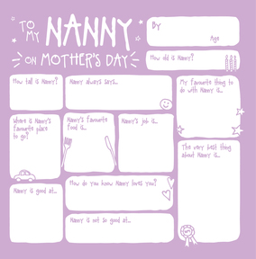Nanny Prompts Mother's Day Card