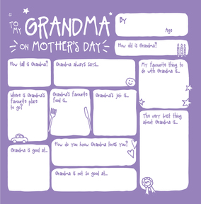 Grandma Prompts Mother's Day Card