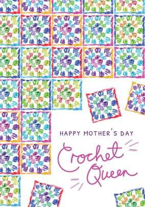 Crochet Queen Mother's Day Card