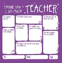 Tap to view Thank You So Much Teacher Prompts Card