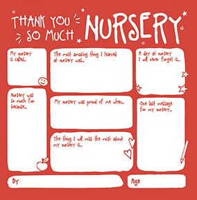 Thank You So Much Nursery Prompts Card