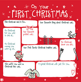 First Christmas Draw on Card