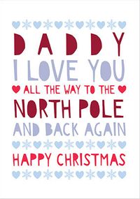 Daddy North Pole Christmas Card