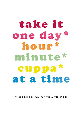 One Day at a Time Sympathy Card