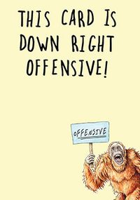Down Right Offensive Birthday Card