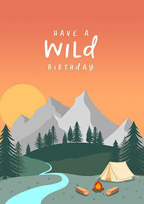 Wild Camping Birthday Card