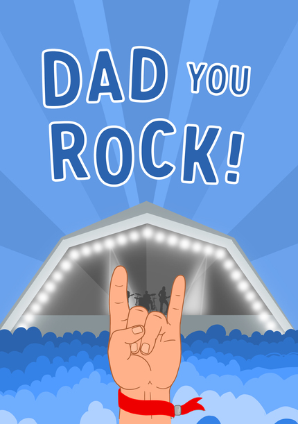 Father's Day You Rock Dad Card