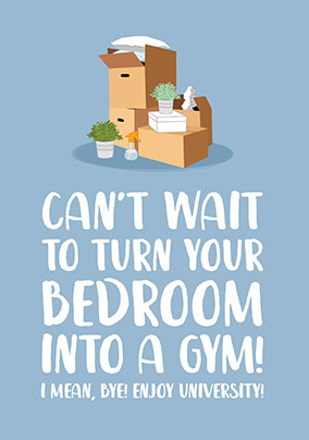 Bedroom Gym Birthday Card