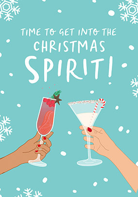 Get Into The Spirit Christmas Card