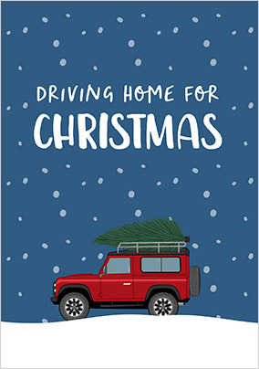 Driving Home For Christmas Card