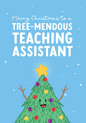 Tree-mendous Teaching Assistant Christmas Card