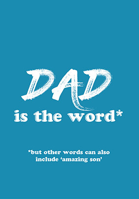 Dad Amazing Son Father's Day Card