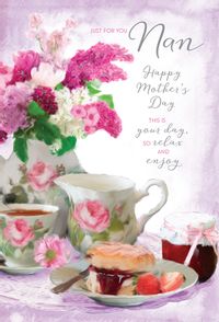 Tap to view Nan Afternoon Tea Mother's Day Card