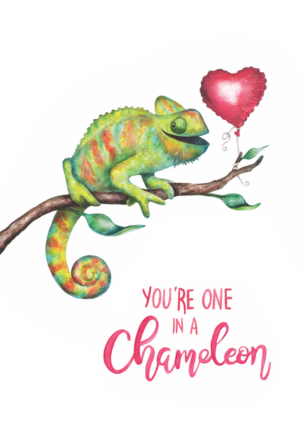 Chameleon  Anniversary Card