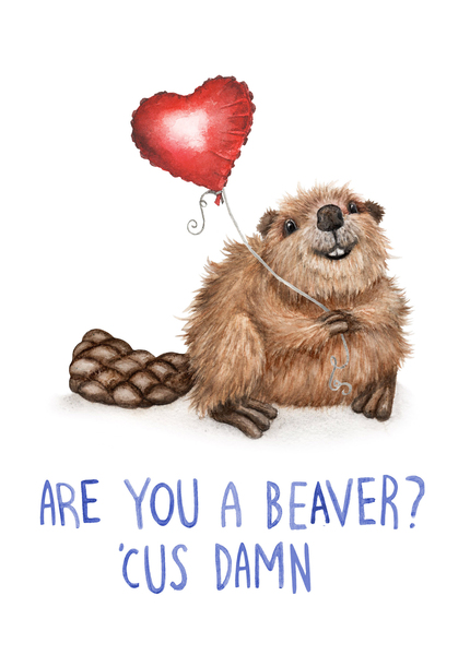 Beaver Anniversary Card