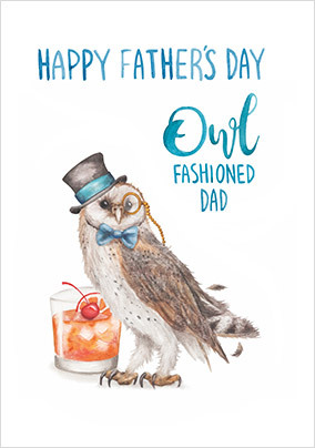 Owl Fashioned Dad Father's Day Card