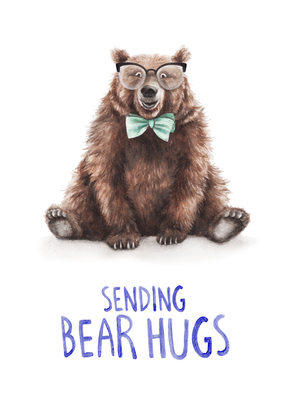 Sending Bear Hugs Thinking of You Card