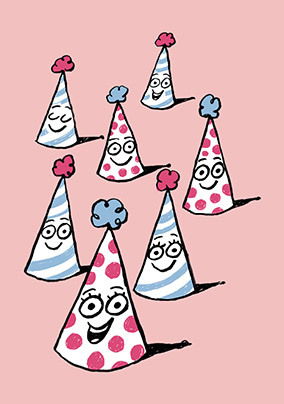 Party Hats Birthday Card