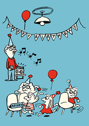 Musical Chairs Birthday Card